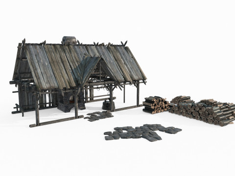 Medieval architecture blacksmith shop Modelo 3D