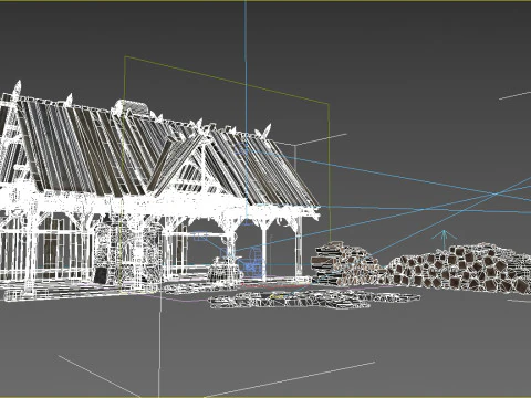 Medieval architecture blacksmith shop 3D Model