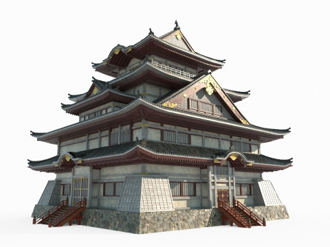 The magnificent palaces of ancient Asian architecture 3D Модель