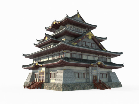 The magnificent palaces of ancient Asian architecture 3D 모델