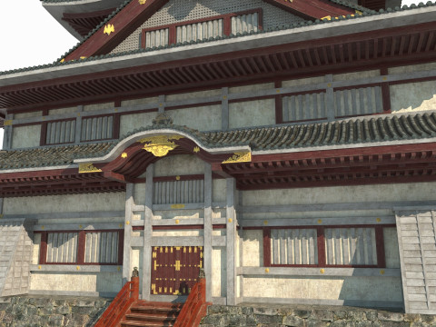 The magnificent palaces of ancient Asian architecture 3D 모델