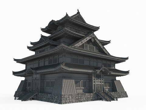 The magnificent palaces of ancient Asian architecture 3D 모델