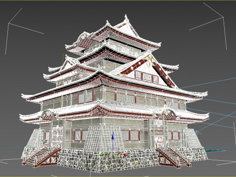 The magnificent palaces of ancient Asian architecture 3D 모델