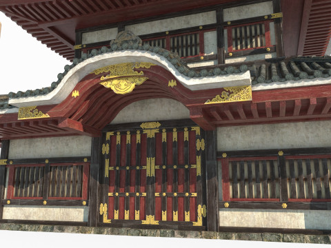 The magnificent wing rooms of ancient Asian architecture 3D 모델