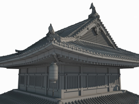 The magnificent wing rooms of ancient Asian architecture 3D 모델