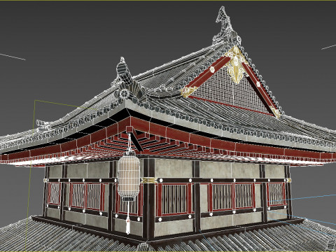 The magnificent wing rooms of ancient Asian architecture 3D 모델