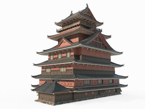 Complessi del Grand Palace delle antiche meraviglie architettoniche asiatiche Modello 3D