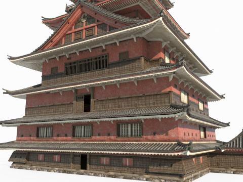 Complessi del Grand Palace delle antiche meraviglie architettoniche asiatiche Modello 3D