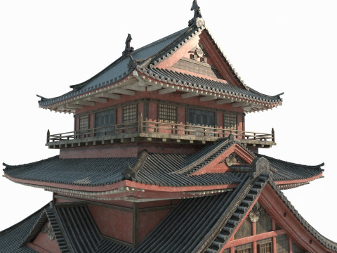 Complessi del Grand Palace delle antiche meraviglie architettoniche asiatiche Modello 3D