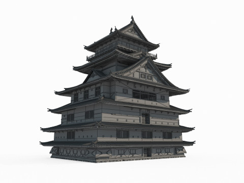 Complessi del Grand Palace delle antiche meraviglie architettoniche asiatiche Modello 3D