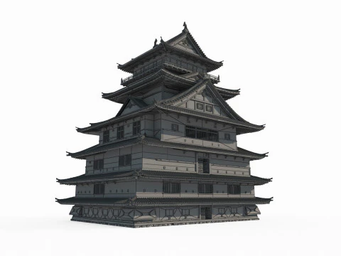 Ancient Asian Architectural Marvels Grand Palace Complexes 3D Model