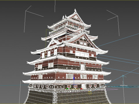 Complessi del Grand Palace delle antiche meraviglie architettoniche asiatiche Modello 3D