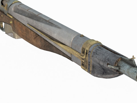 ファンタジー武器マジックライフル 3Dモデル