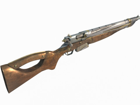 ファンタジー武器マジックライフル 3Dモデル