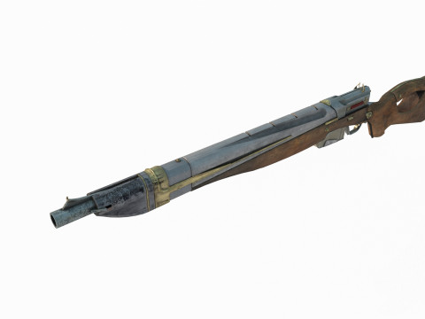 ファンタジー武器マジックライフル 3Dモデル