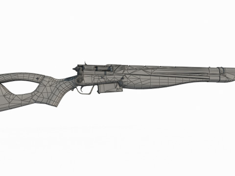 ファンタジー武器マジックライフル 3Dモデル