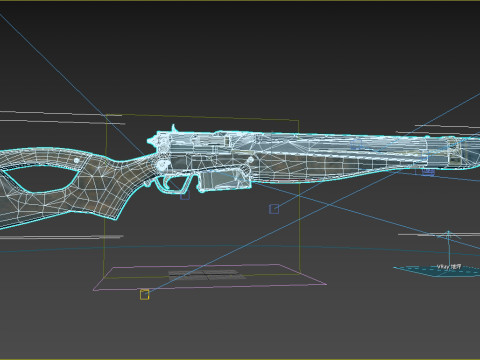 ファンタジー武器マジックライフル 3Dモデル
