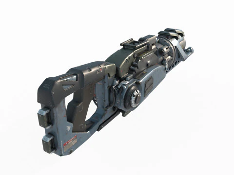 Futuro cannone energetico per armi fantascientifiche Modello 3D