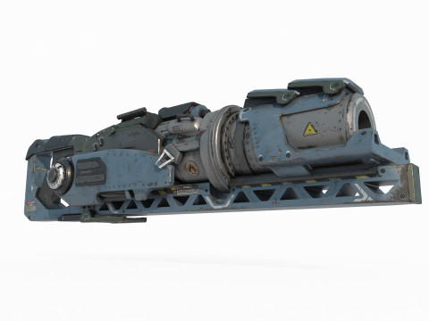 भविष्य की विज्ञान-फाई हथियार ऊर्जा तोप 3D मॉडल