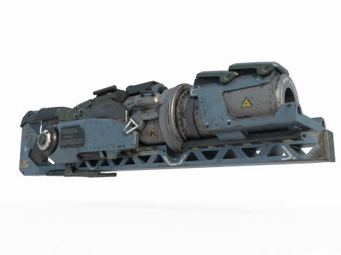 Futuro cannone energetico per armi fantascientifiche Modello 3D