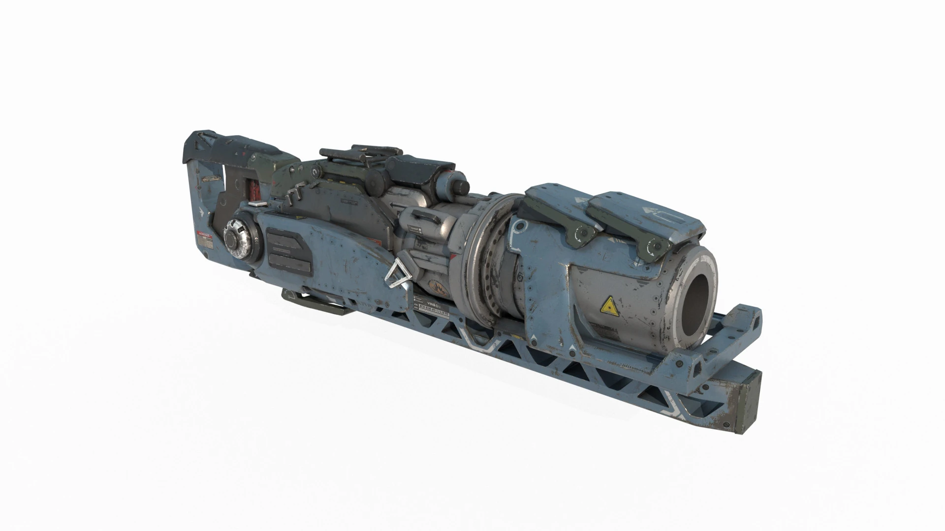 Futuro cannone energetico per armi fantascientifiche Modello 3D .c4d .max .obj .3ds .fbx .stl .blend 