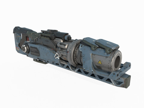 भविष्य की विज्ञान-फाई हथियार ऊर्जा तोप 3D मॉडल