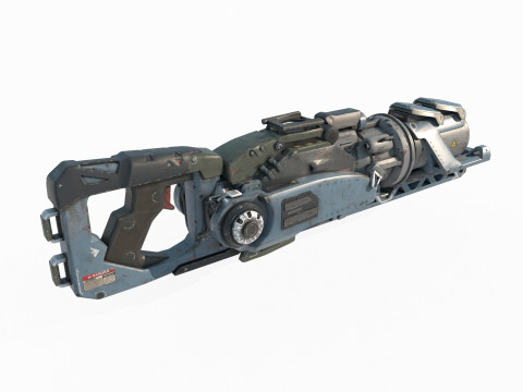 भविष्य की विज्ञान-फाई हथियार ऊर्जा तोप 3D मॉडल