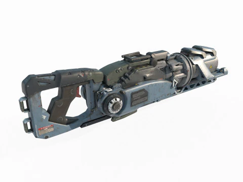 Futuro cannone energetico per armi fantascientifiche Modello 3D