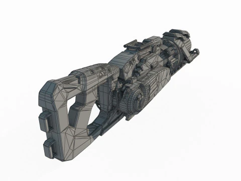 Futuro cannone energetico per armi fantascientifiche Modello 3D