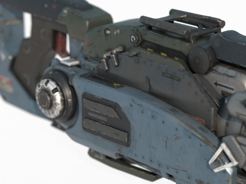 भविष्य की विज्ञान-फाई हथियार ऊर्जा तोप 3D मॉडल