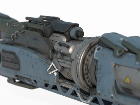 Futuro cannone energetico per armi fantascientifiche Modello 3D