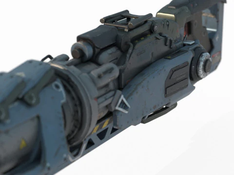 Futuro cannone energetico per armi fantascientifiche Modello 3D