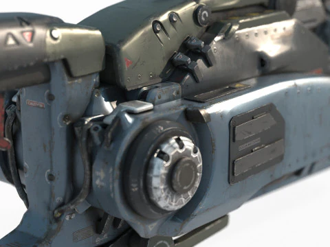 Futuro cannone energetico per armi fantascientifiche Modello 3D