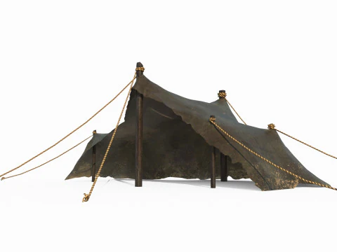 Ancient simple outdoor tent 3D Model