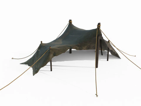 Ancient simple outdoor tent 3D Model