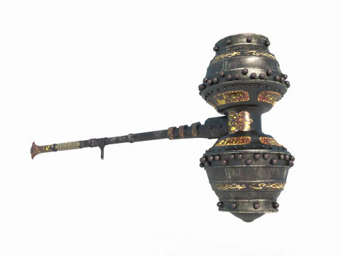 Ancient Mythical Cold Weapon Hammer 3D Model