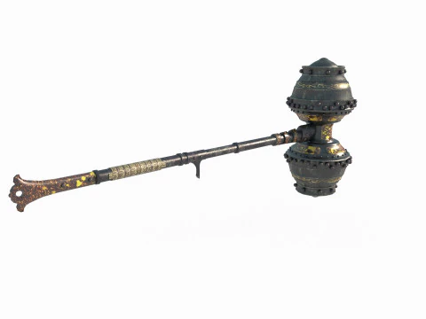 Ancient Mythical Cold Weapon Hammer 3D Model