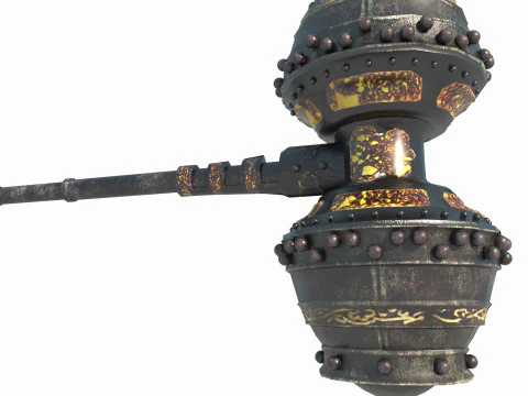 Ancient Mythical Cold Weapon Hammer 3D Model