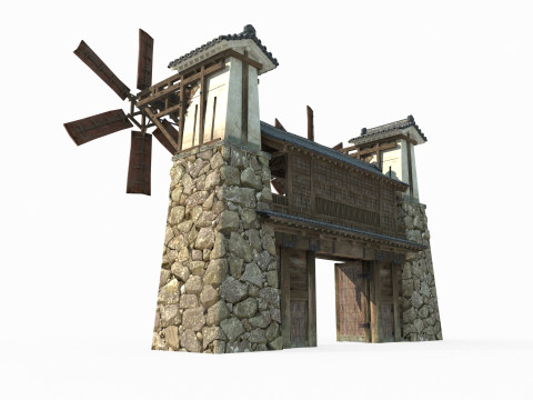 Ворота древней азиатской архитектуры 3D Модель