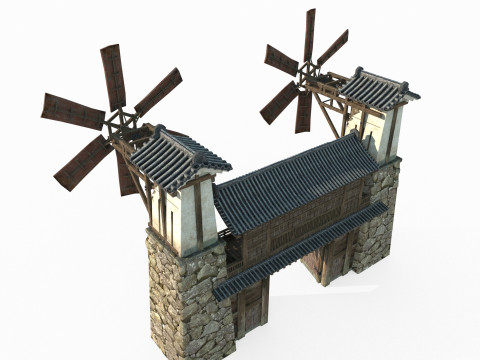 Ворота древней азиатской архитектуры 3D Модель
