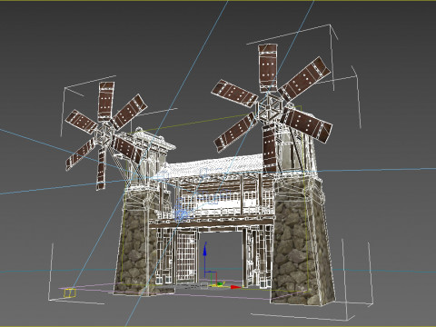 Ворота древней азиатской архитектуры 3D Модель