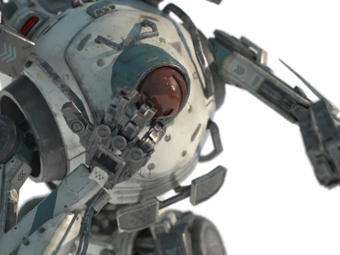 Futuro robot da combattimento agile di fantascienza Modello 3D