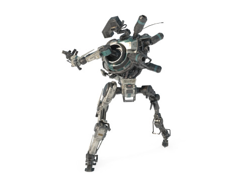 Future Sci-Fi Agile Combat Robot 3D Model