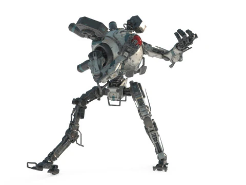 Futuro robot da combattimento agile di fantascienza Modello 3D