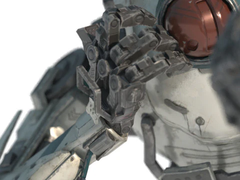 Futuro robot da combattimento agile di fantascienza Modello 3D