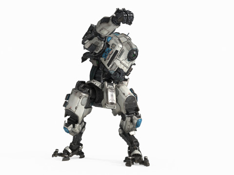 Futuri robot da combattimento alimentati dalla fantascienza Modello 3D