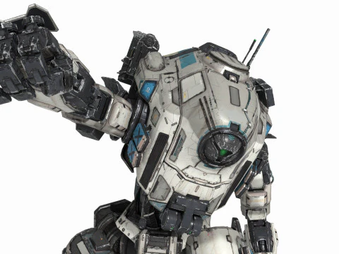 Robot tempur bertenaga fiksi ilmiah masa depan Model 3D