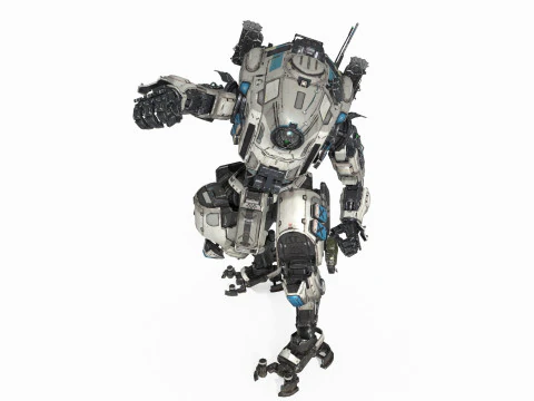 Robot tempur bertenaga fiksi ilmiah masa depan Model 3D