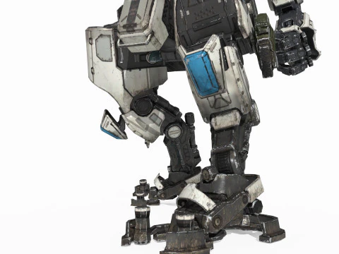 Robot tempur bertenaga fiksi ilmiah masa depan Model 3D