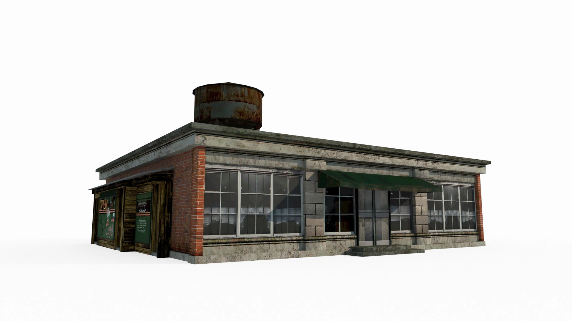 Negozio generale architettonico moderno Modello 3D .c4d .max .obj .3ds .fbx .stl .blend